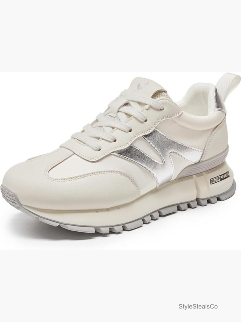 Genuine Leather Suede Patchwork Lace Up Walking Shoes Breathable Cushioned